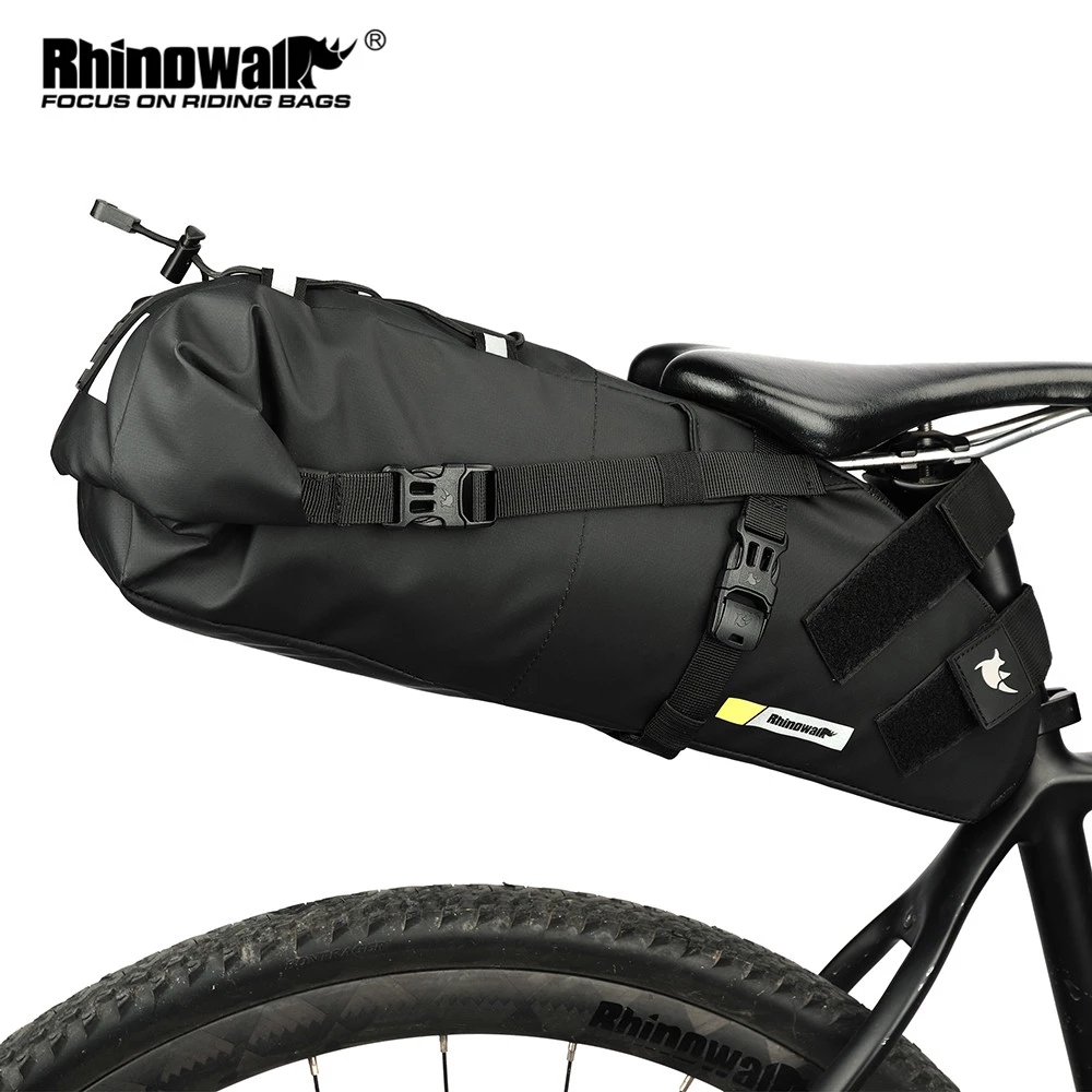 Mountain Biking Waist Pack - Rhinowalk-防水自転車サドルバッグ,10l,13l,折りたたみ式リアバッグ,マウンテンバイクまたはロードバイク用,屋外旅行用