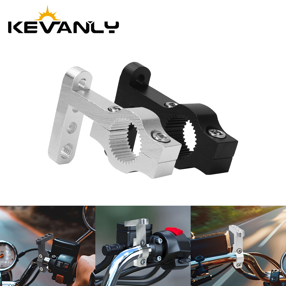 Xtreme Mountain Biking - 4穴サイズ バイク用 アルミ合金製 LEDスポットライト マウントブラケット M5