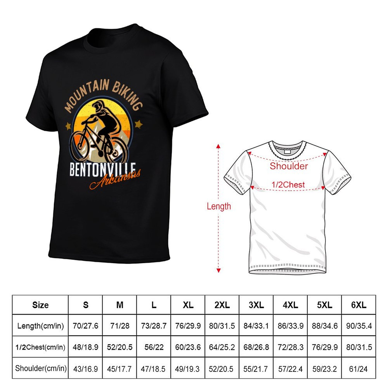 ベントンビル アーカンソー マウンテン バイキング Tシャツ - Mountain Biking Bentonville Arkansas のレビューと価格