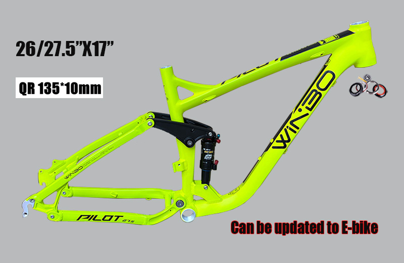 フルサスペンション自転車フレーム、アルミ合金製、Eバイクソフ - Mountain Biking Track のレビューと価格